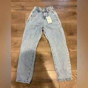 Zara Sky Blue Denim Trousers